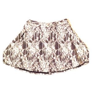 Lace Black and White Skirt